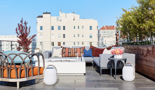 Pac Heights Residence - Roof Deck contemporaneo-terraza-y-balcon