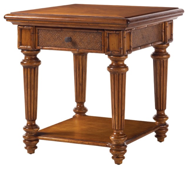 Tommy Bahama Island Estate Boca End Table Tropical Side Tables And