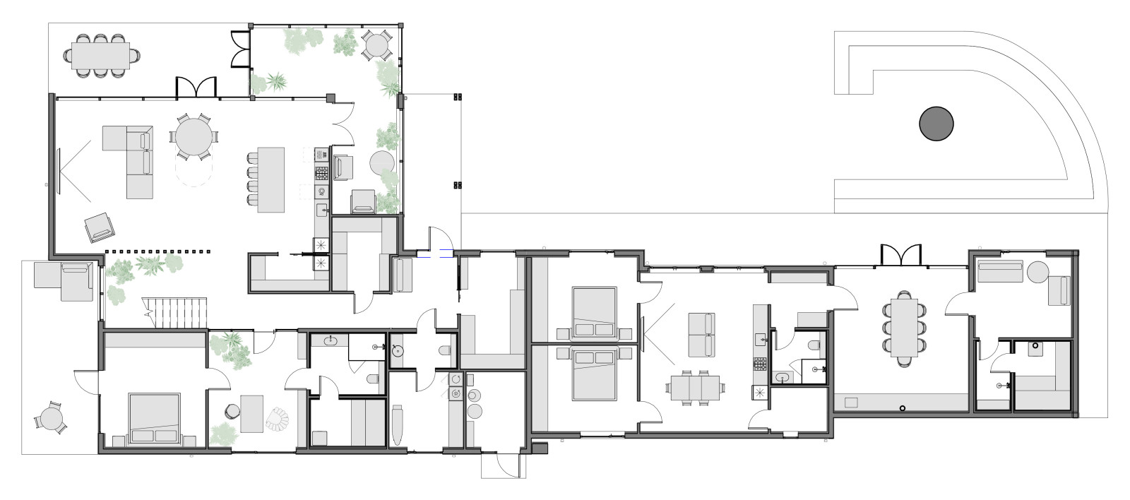 Комплекс зданий по каркасной технологии