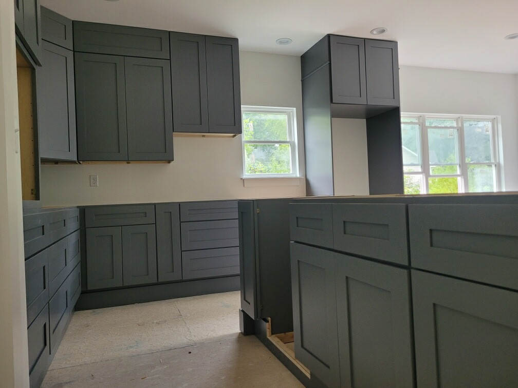 Slate Blue Custom Kitchen Cabinets