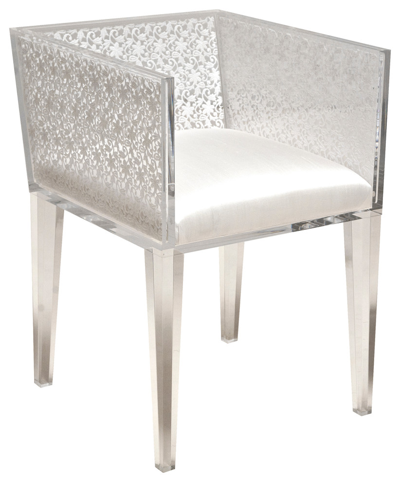 White Floret Lace Chair