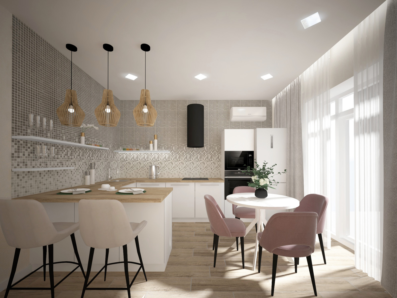 Кухня-гостиная в частном доме