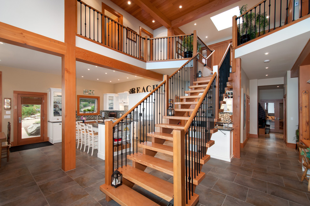 Design ideas for a beach style staircase in Vancouver.