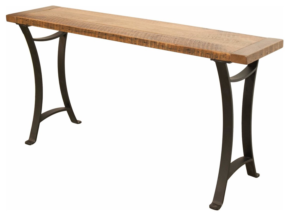 Norwood Sofa Table Bread Board Ends Metal Base Industrial Console Tables By Rustic Red Door Company