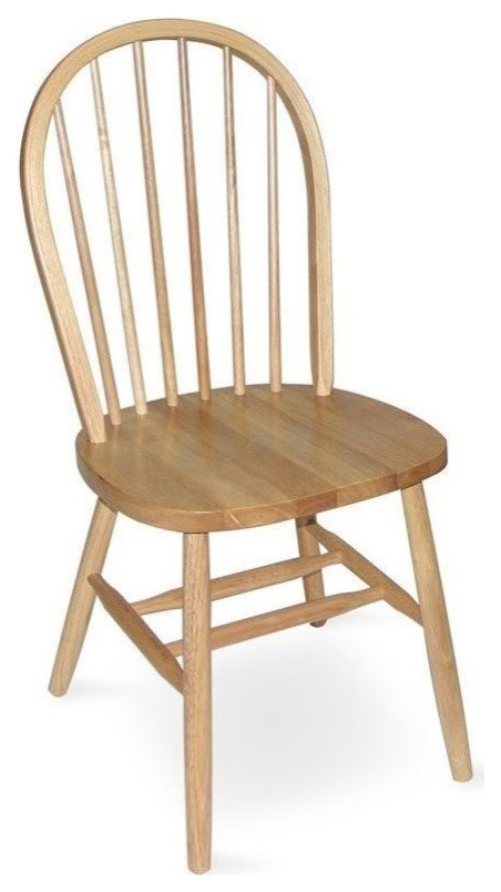 International Concepts 37" Spindleback Windsor Wood Dining Chair in Natural