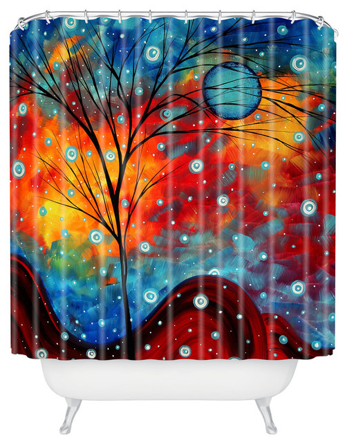 madart inc Summer Snow Shower Curtain, Standard 69"x72" Contemporary Shower Curtains by