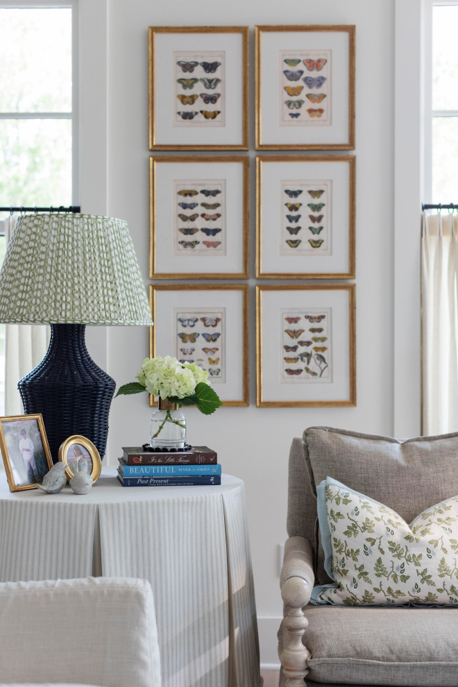 Living room - cottage living room idea in Other