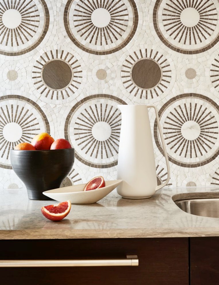 Walker Zanger Tangent series on backsplash Modern San Francisco