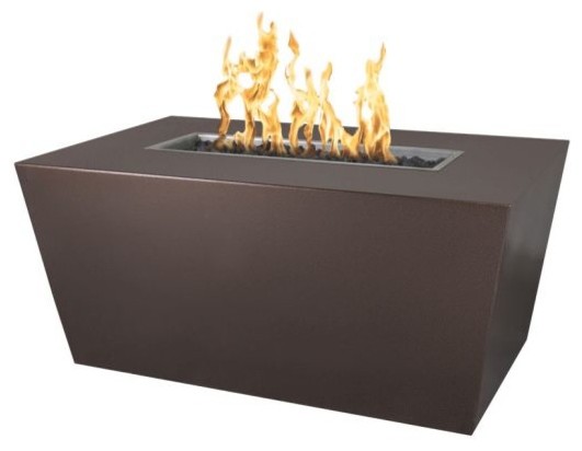 Mesa 72 X24 Patina Copper Fire Pit With Electronic Ignition