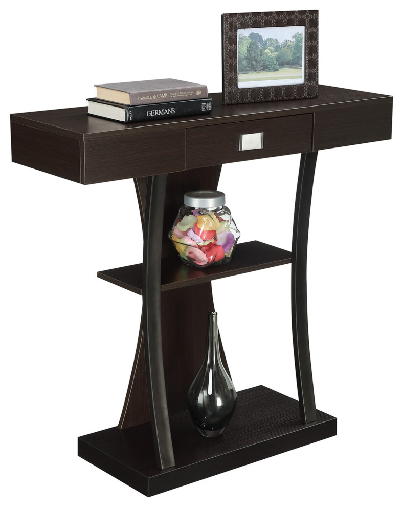 Newport 1 Drawer Harri Console Table With Shelves