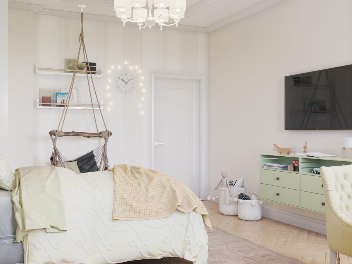 Легкий интерьер с элементами ар-деко