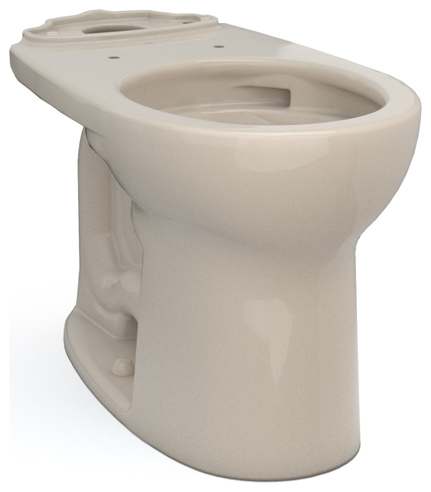 TOTO C775CEFG03 Drake Round Tornado Flush Toilet Bowl, Bone Finish