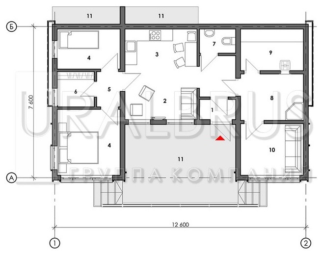 Проект дома Д041