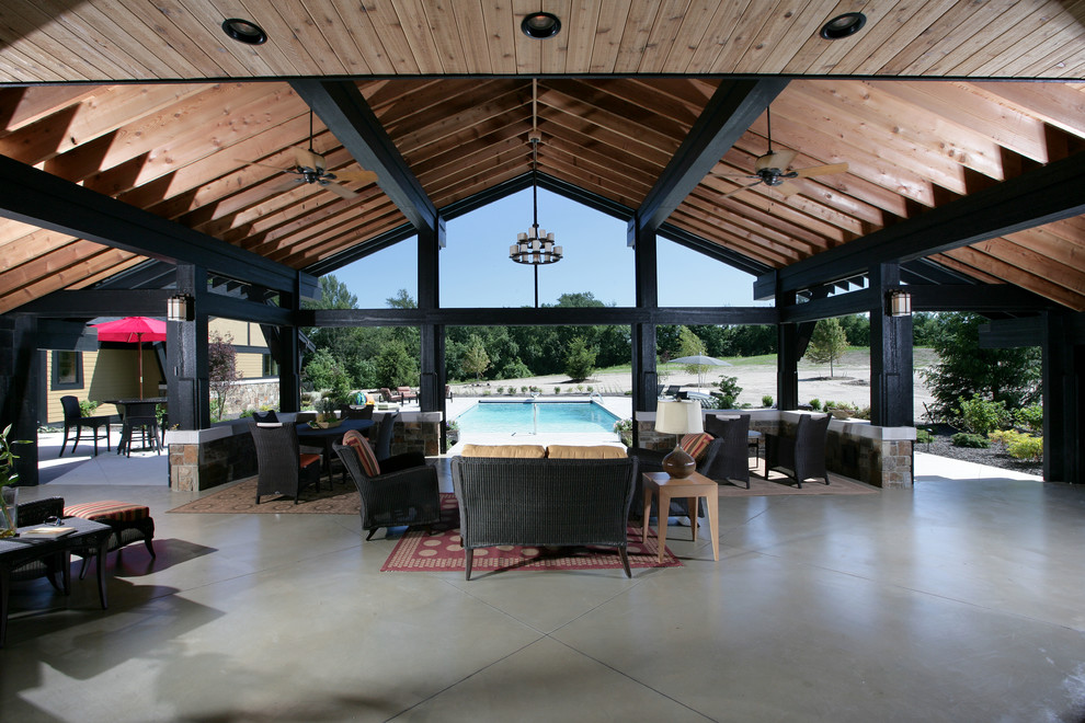 Photo of a contemporary pool in Grand Rapids.