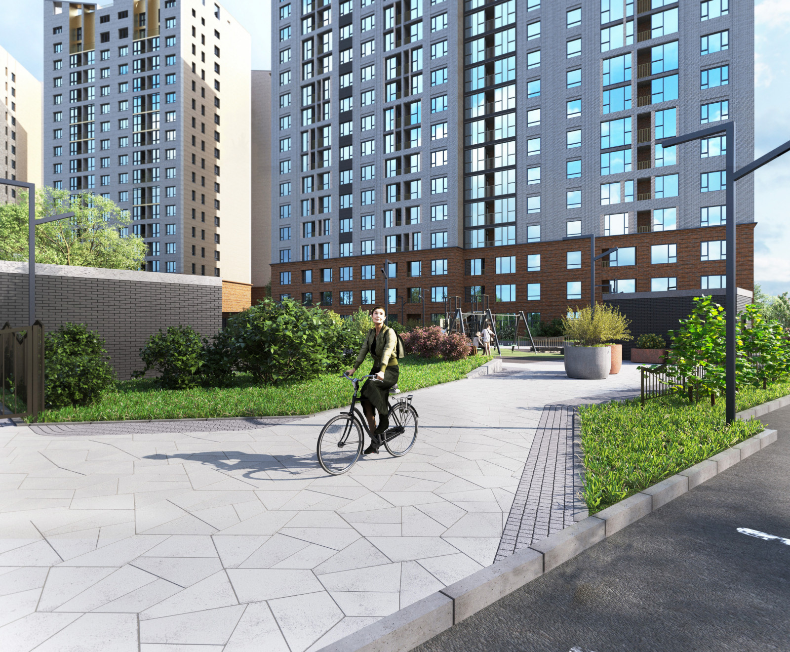 Благоустройство ЖК "НОРМАНДИЯ НЕМАН", СК "СТРИЖИ", Новосибирск