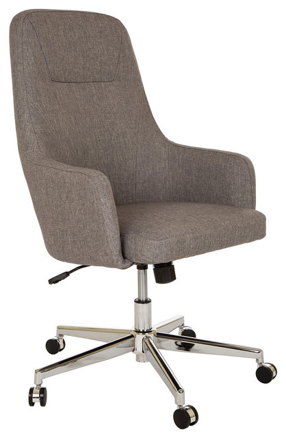 Gray Fabric Gaslift Adjustable Swivel Office Chair