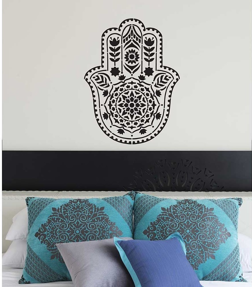 Mandala Stencil Hamsa Hand, Reusable For Walls, DIY Home Decor, Small ...