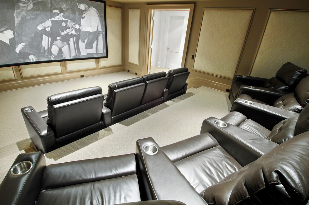 Watermill - Traditional - Home Theater - New York - by Amy Hill Designs ...