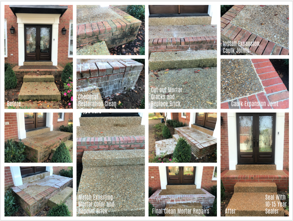 Front Porch Brick Restoration and Repair