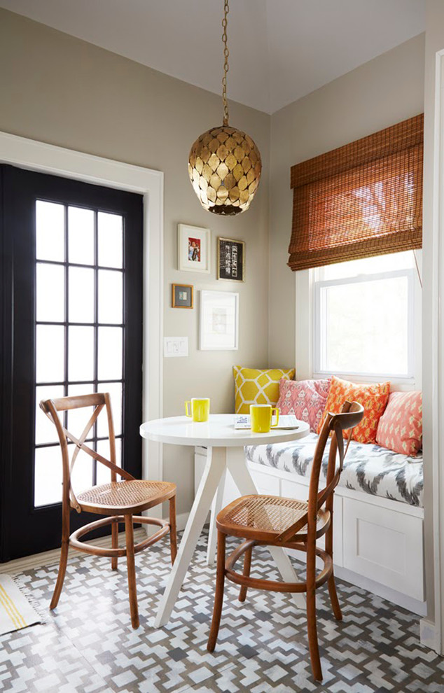 Home design - contemporary home design idea in New York with beige walls