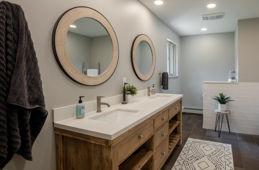 Inspiration for a transitional home design remodel in Denver