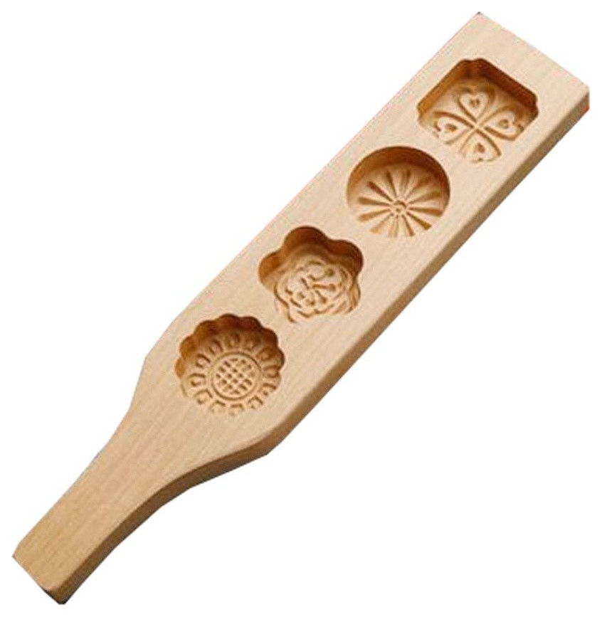 Chinese Traditional Mini Wooden Midautumn Festival Mooncake Mold