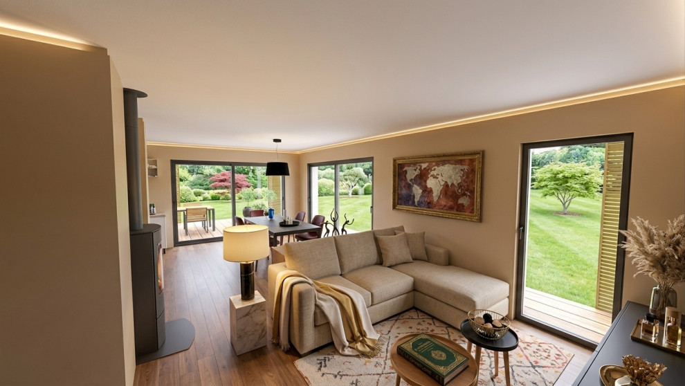 Construction de maison style moderne