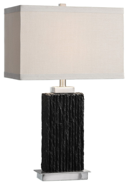 Uttermost Pravus Black Slate Table Lamp - Transitional - Table Lamps ...