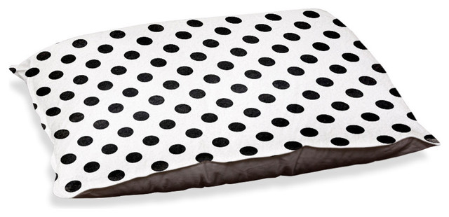 DiaNoche Dog Pet Beds - Colored Dots Black