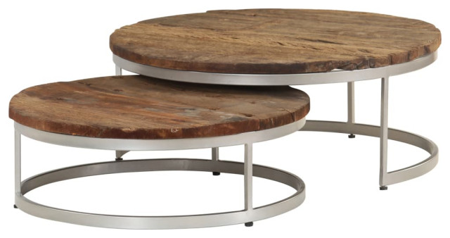 vidaXL Solid Mango Wood Coffee Side Accent Table 2 Shelves Handmade Home Decor 