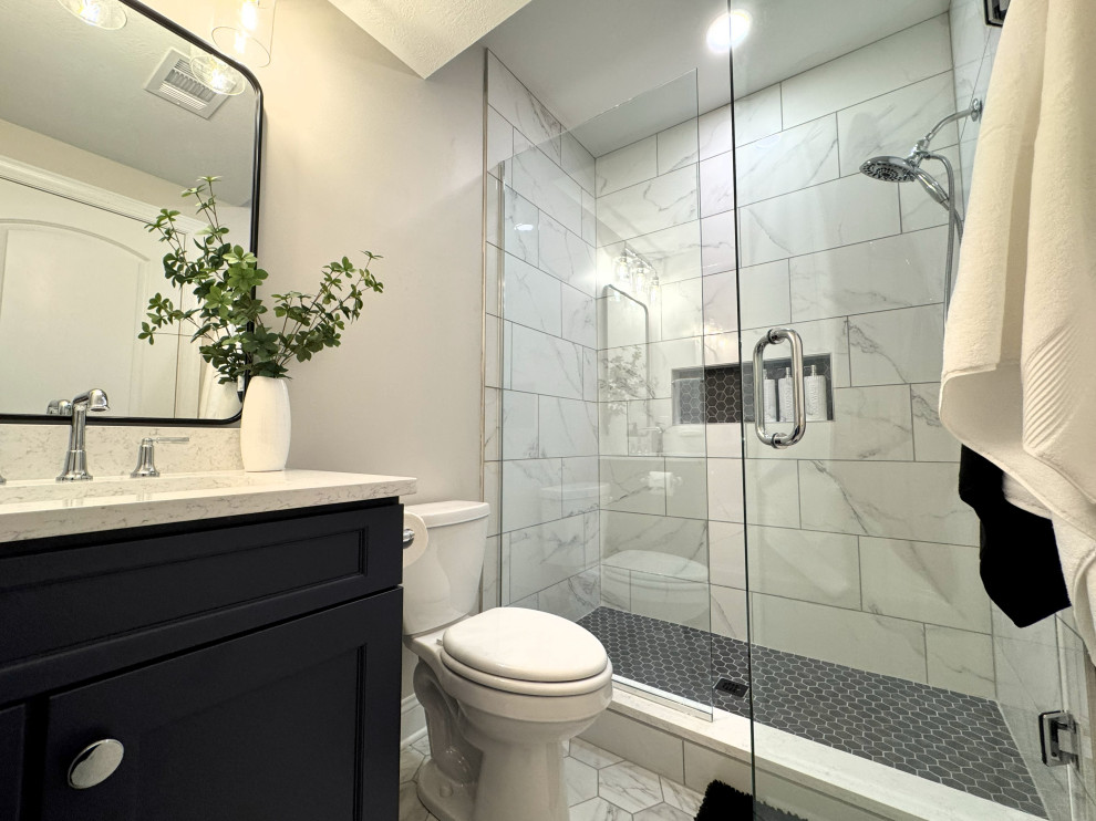Elegant Black & White Bathroom Remodel | Pittsburgh, PA