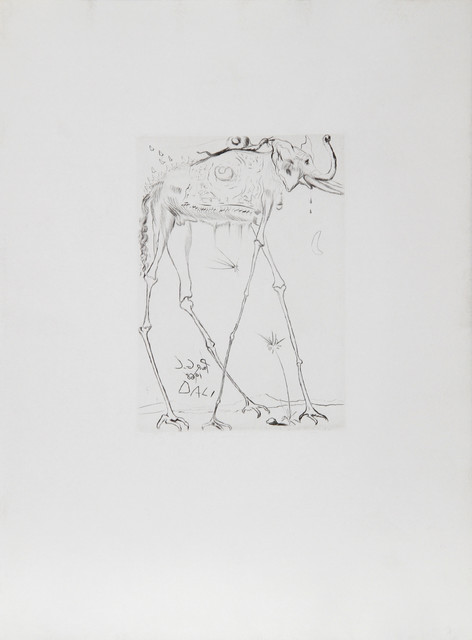 Salvador Dali, Space Elephant, Etching