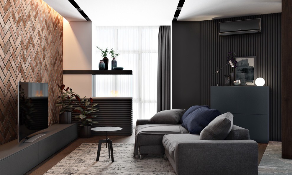 Брутальный и уютный интерьер