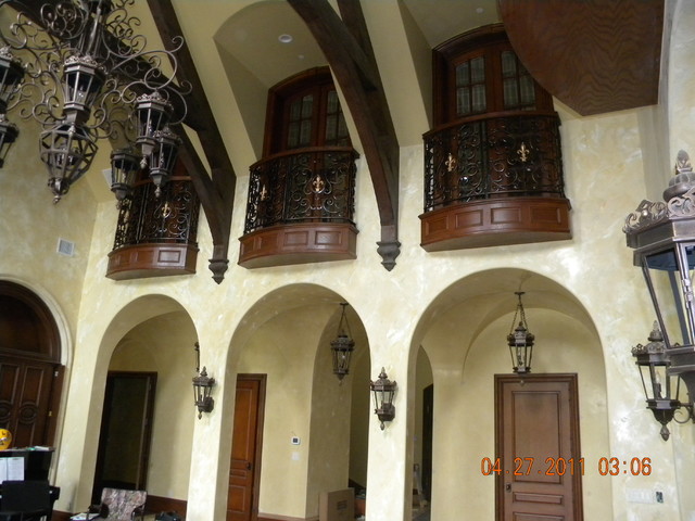 Custom Trim mediterranean-living-room