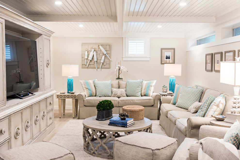 Basement - contemporary basement idea in Boston