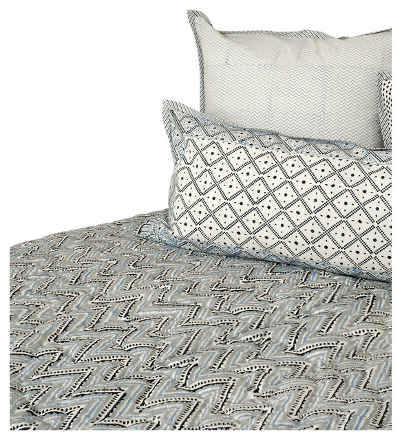 Blue Ikat Euro Sham Pillows Pillowcases And Shams By Suchiras