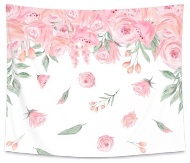 Blush Rose Wall Tapestry, 51"x60"