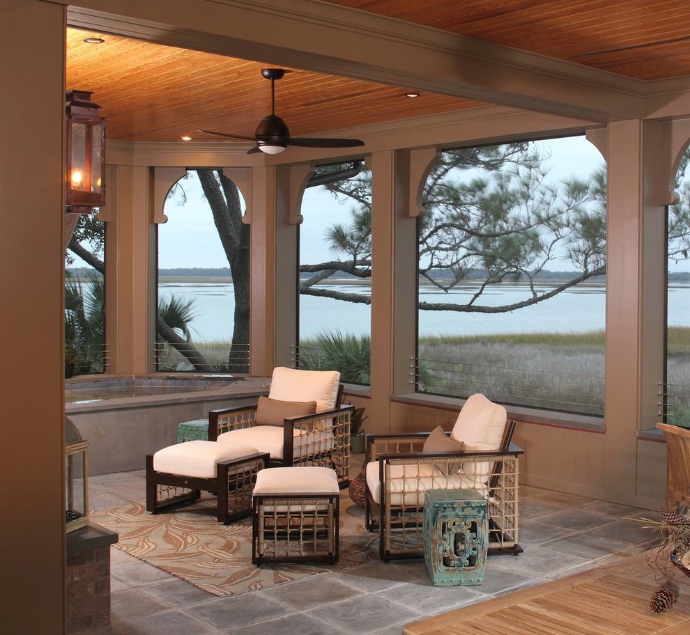 Inspiration for a sunroom in Charleston.