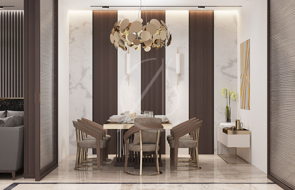 Simple Modern Villa Interior Design - Modern - Dining Room - London ...