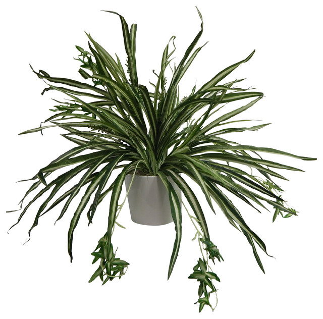 Faux Spider Plant Arrangement Artificial Flower Arrangements by