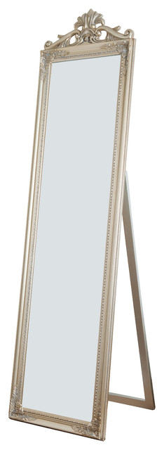 Isabel Freestanding Full Length Mirror Victorian Floor Mirrors Olsen Free Standing Mirror Champagne