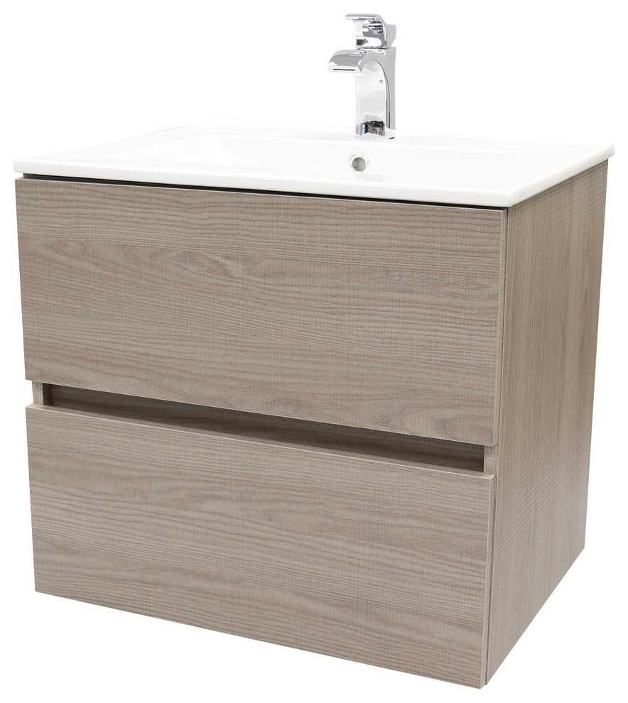 Surf Wall Mounted Bathroom Vanity Cabinet Set With Single Sink Modern Bathroom Vanities And Sink Consoles By Agm Home Store