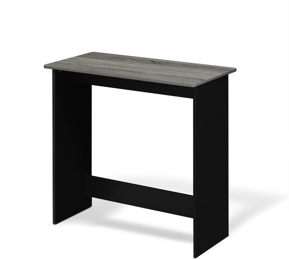 Furinno Simplistic Study Table, French Oak Gray/Black, 14035Gyw