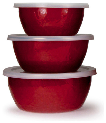 Solid Red Nesting Bowls
