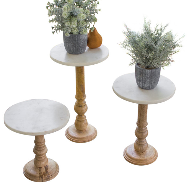Rustic Rosewood Circular Display Stand Vases Pot Base Fishbowl Pedestal Stand 