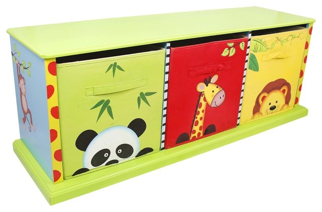 3 Drawer Kids Cubby Contemporary Kids Storage Benches And Toy