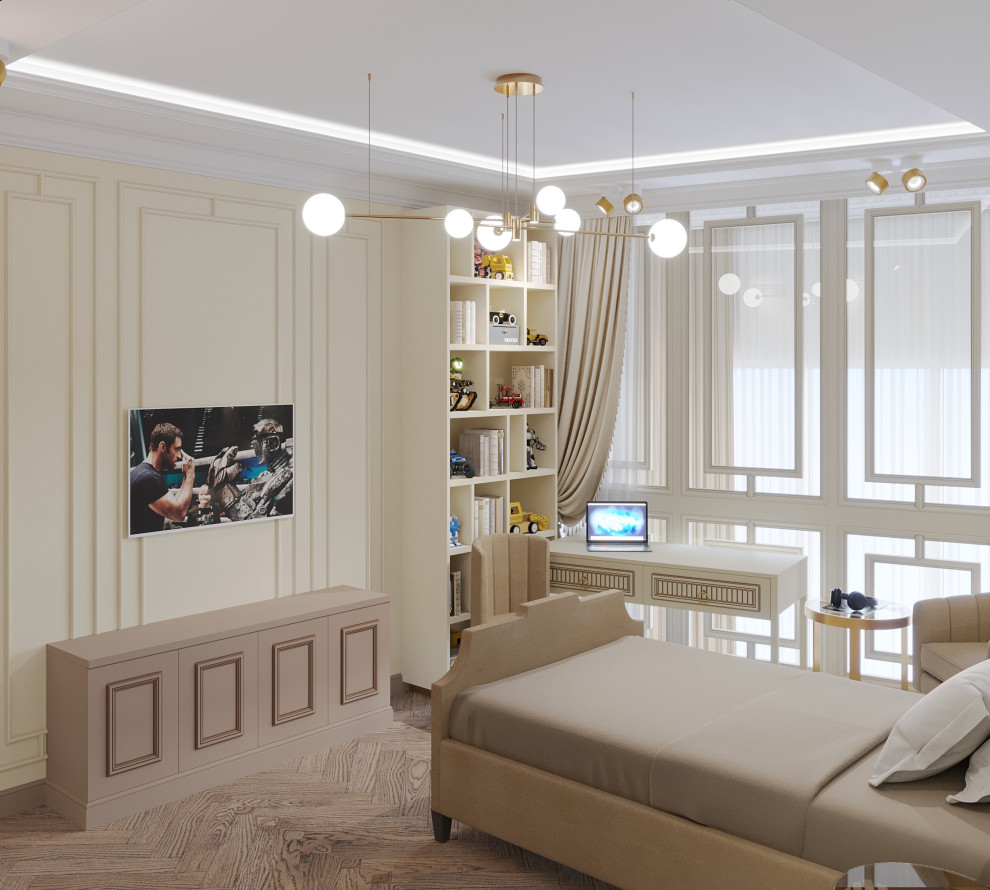 Интерьер 2-ух уровневой квартиры_ "АРОМАТ САДОВ"