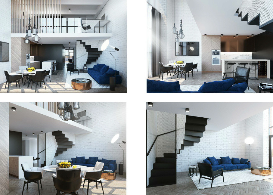 Дизайн двухэтажной квартиры