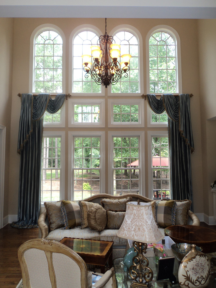 Custom Made Window Treatments Traditional Living Room Charlotte