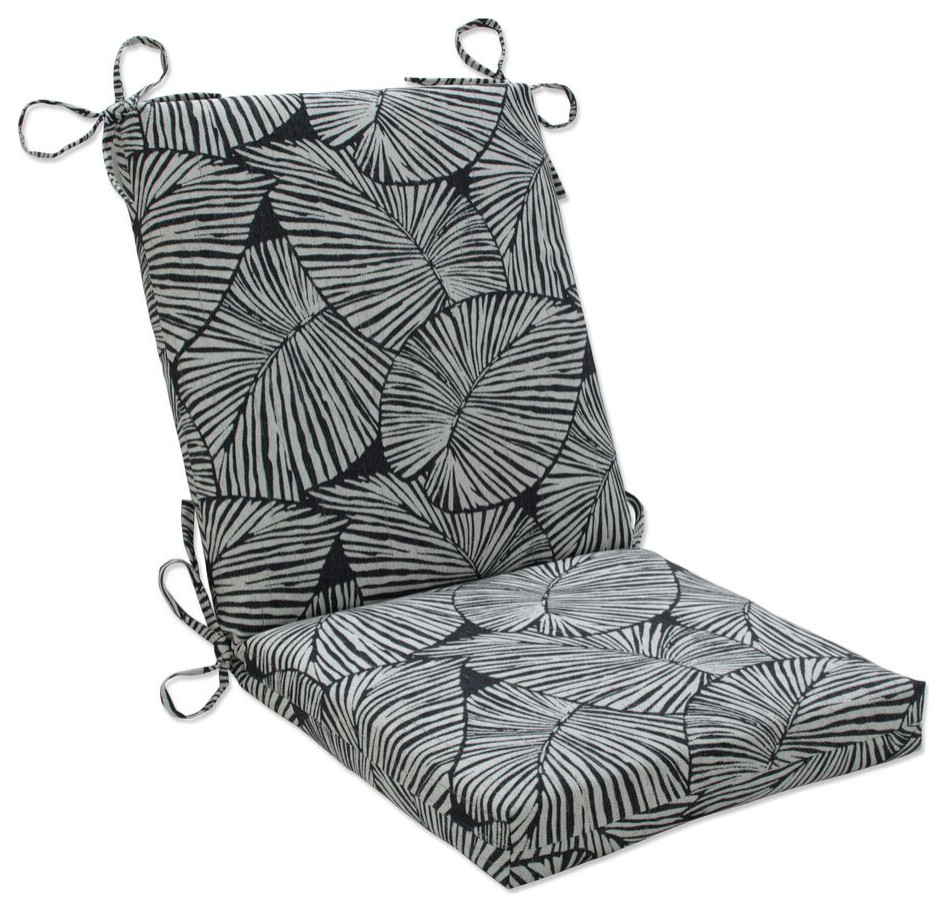 Talia Noir Cushions, 36.5"x18"x3" Tropical Outdoor Cushions And